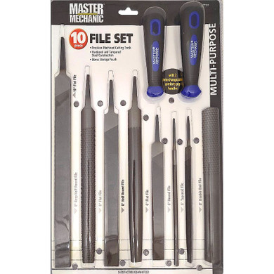 Master Mechanic File Set With Pouch - 10 Pcs