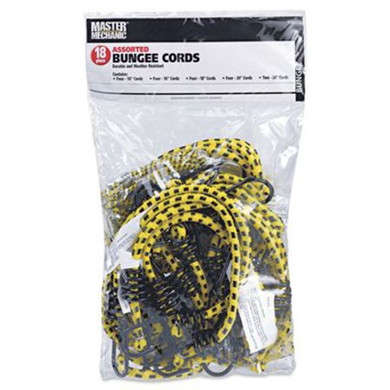 Master Mechanic Assorted Tie Down Cord - 18 pcs