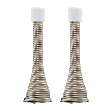 National Hardware Satin Nickel Spring Door Stop - 3"