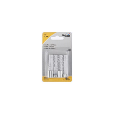 National Hardware V3231 Aluminum Ferrules And Stops - 1/8"