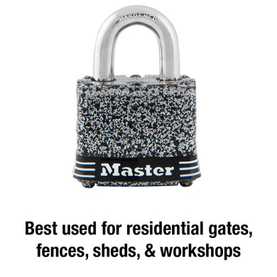 Master Lock Laminated Steel Pin Tumbler Padlock - 1-9/16"