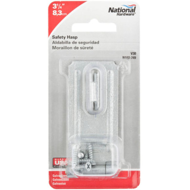 National Hardware Galvanized Safety Hasp - 3-1/4"