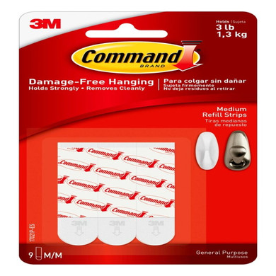 Command Replacement Mounting Refill Strip - Medium