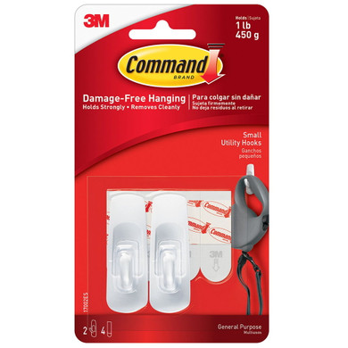 Command Small Utility Hook - 2 Pk
