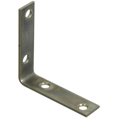 National Hardware 3-1/2" X 3/4" Zinc Corner Iron Braces - 4 Pk