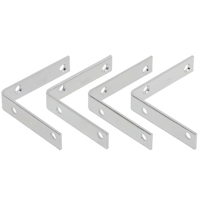 National Hardware 3-1/2" X 3/4" Zinc Corner Iron Braces - 4 pk