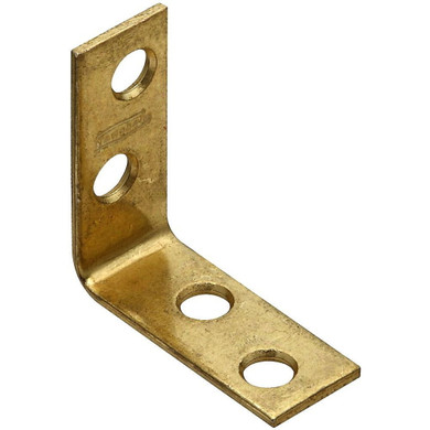 National Hardware 1-1/2" X 5/8" Brass Corner Brace - 4 Pk