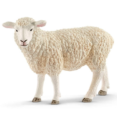 Schleich Sheep Figurine - 3-1/2" X 1-1/2" X 2-3/8"