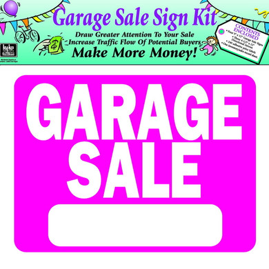 Hy-Ko Plastic Garage Sale Sign Kit
