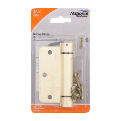 National Hardware Brass Spring Hinges - 3-1/2"