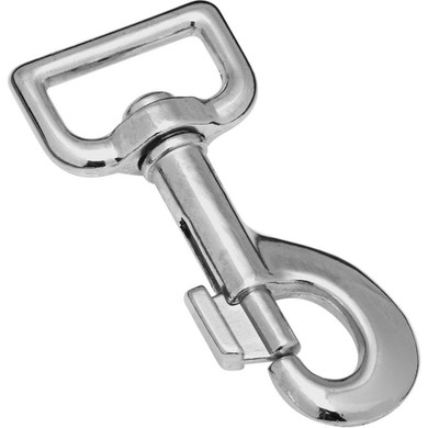 Everbilt 5/8 inch x 3-1/4 inch Nickel-Plated Round-Swivel Eye Bolt Snap - 2-Piece