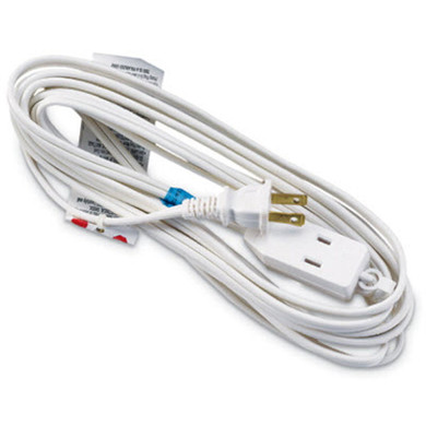 Master Electrician White Polarized Cube Tap Extension Cord - 12'