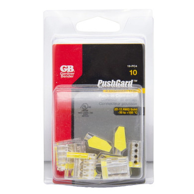 Gardner Bender 4-port Pushgard Push-in Wire Connector - 10 pk