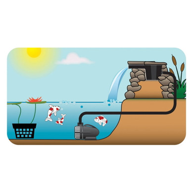 Pond Boss Black Waterfall Spillway - 8"