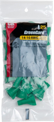 Gardner Bender Greengard Grounding Wire Connectors - 25 pk
