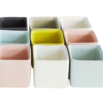 Palm Springs Assorted Cube Cache Pot - 2-1/2"