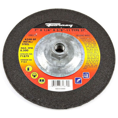 Forney Metal Type 27 Grinding Wheel - 7"