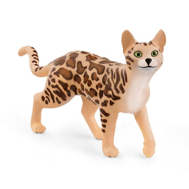 Schleich Bengal Cat Toy - 3-3/8" X 5/8" X 1-3/4"