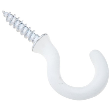 National Hardware 3/4" White Cup Hook - 5 Pk