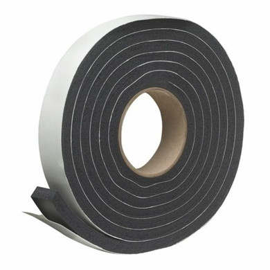 Frost King Black Rubber Foam Weatherseal Self-stick Tape - 3/4" X 7/16" X 10'