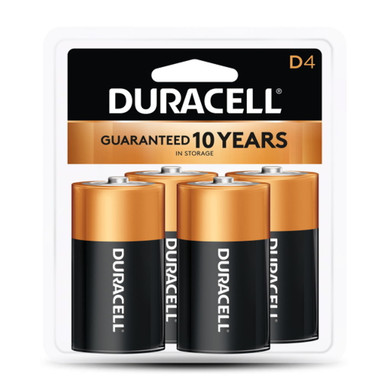 Duracell D Coppertop Alkaline Batteries - 4 pk
