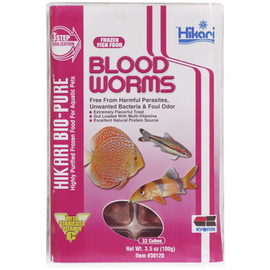 Hikari Frozen Blood Worms - 3.5 Oz