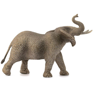 Schleich African Elephant Male Figurine - 7-3/4" X 3-1/2" X 4-3/4"