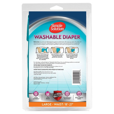 Simple Solution Washable Female Dog Diaper - Large