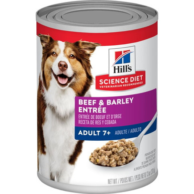 Hill's Science Diet Adult 7+ Beef & Barley Entree Dog Food - 13 oz