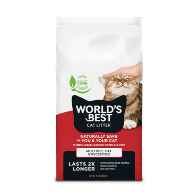 World's Best Multi-cat Unscented Clumping Corn Cat Litter