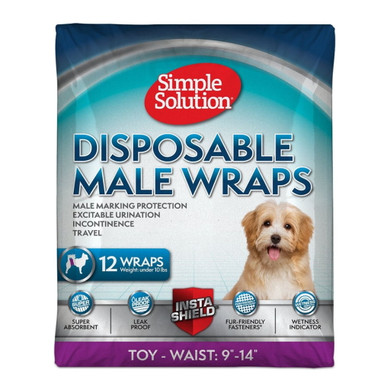 Simple Solution Disposable Male Dog Wrap - X-small