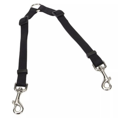 Coastal Pet 2 Dog Nylon Adjustable Coupler - Black