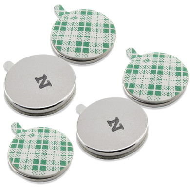 Master Magnetics Neodymium Disc Magnet with Foam Adhesive - 5 pk
