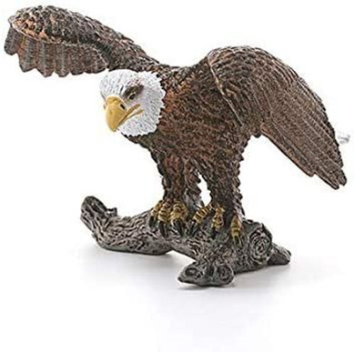 Schleich Bald Eagle Figurine - 3-1/4" X 3-1/8" X 2"