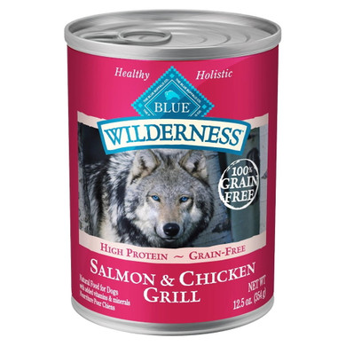 Blue Buffalo Wilderness Salmon & Chicken Grill Canned Adult Dog Food - 12.5 Oz