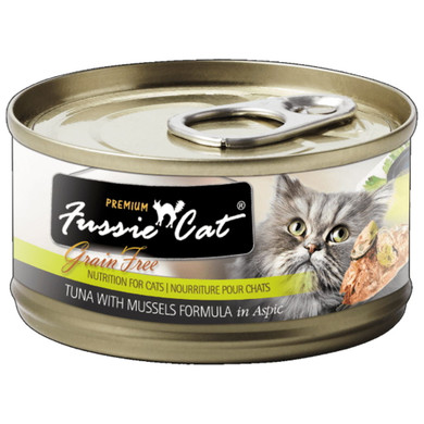 Fussie Cat Grain Free Tuna with Mussels Formula in Aspic - 2.8 oz