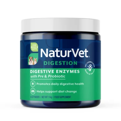 NaturVet Digestive Enzymes Powder for Dogs and Cats