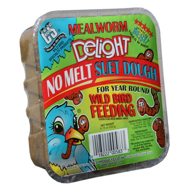C&s Products Mealworm Delight No-melt Suet Dough - 11.75 Oz