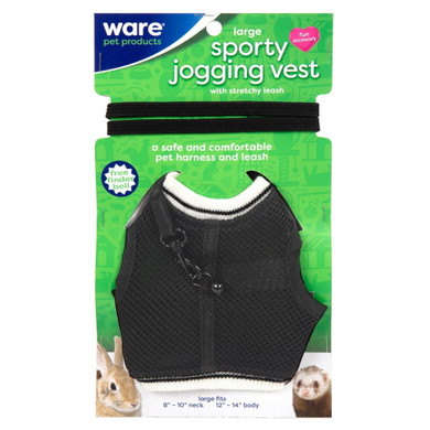 Ware Sporty Jogging Vest With Stretchy Leash - Large