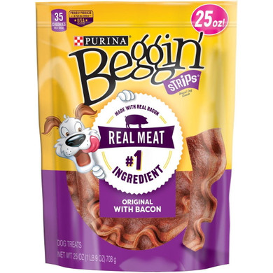 Purina Beggin Strips Bacon Flavor Dog Treat - 25 oz