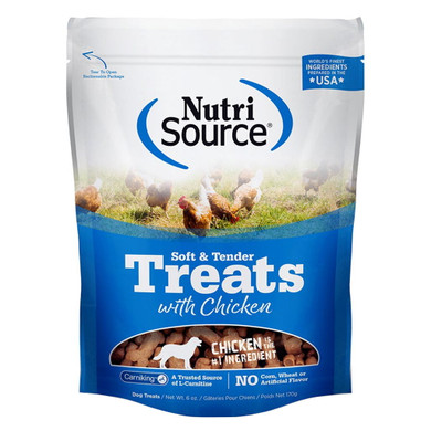 Nutrisource Soft & Tender Chicken Dog Treat - 6 Oz