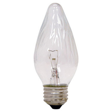 Ge Lighting F15 Crystal Clear 40 W Flame Tip Light Bulb - 2 Pk