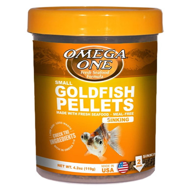 Omega One Goldfish Small Pellets Sinking - 4.2 Oz