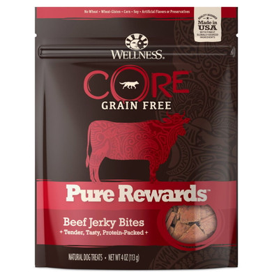 Wellness Core Pure Rewards Beef Jerky Bites Dog Treat - 4 Oz