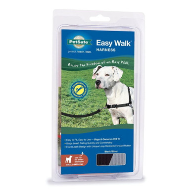 Petsafe Black/silver Easy Walk no Pull Dog Harness - Small/Medium