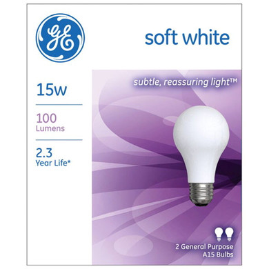 Ge Soft White General Purpose Light Bulb - 15 W