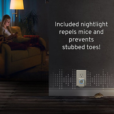 Victor Pestchaser with Nightlight & Extra Outlet Rodent Repellent - 2 pk