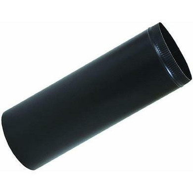 Imperial 6" X 24" Black Matt Stove Pipe - 24 Ga