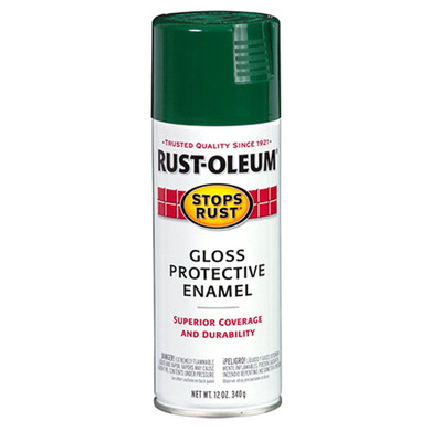 Rust-oleum Stops Rust Gloss Dark Hunter Green Protective Enamel Spray Paint - 12 oz