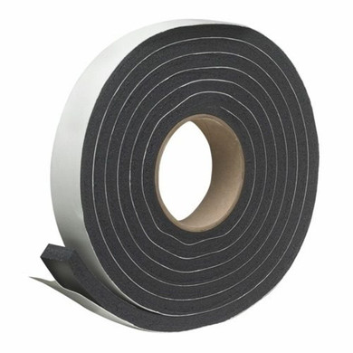 Frost King Black Rubber Foam Weatherseal Self-stick Tape - 1/2" X 5/16" X 10'